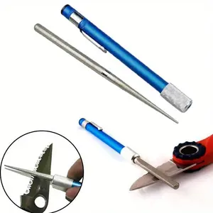 Double headed sharpening tool, multifunctional portable sharpening tool, easy to grip handle, suitable for kitchen and outdoor use