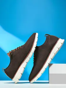Men's New Outdoor Business Fashion Mesh Walking Shoes, Lightweight Shock Absorption Casual Shoes, Sporty Fabric Sneakers for All Seasons