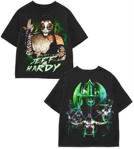 Jeff Hardy 90s Vintage, The Charismatic Enigma - WWE4U Edition Double Printed Oversize Lightweight Tee Vintage WWE4U Fans TV Series Graphic Design Top Cotton Wrestling Streetwear T-Shirt Clothes Menswear Womenswear.