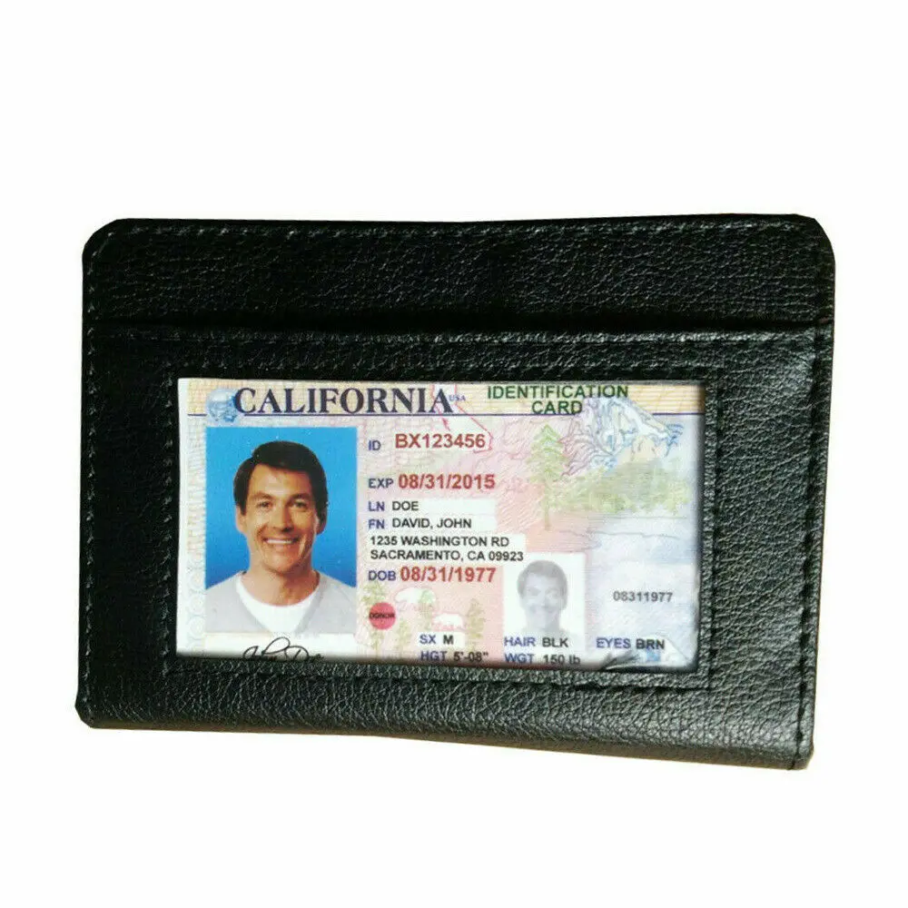 Amazing Slim Lock As Seen on TV Leather Card Wallet RFID Block ID Holder Purses