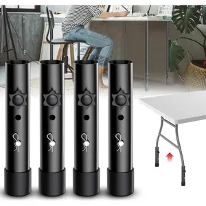 2 Heights Folding Table  Extenders,Heavy Duty Folding Table  Extensions, Table  Risers for Straight/Bent ,Table Height Extenders/Lifter-4pcs