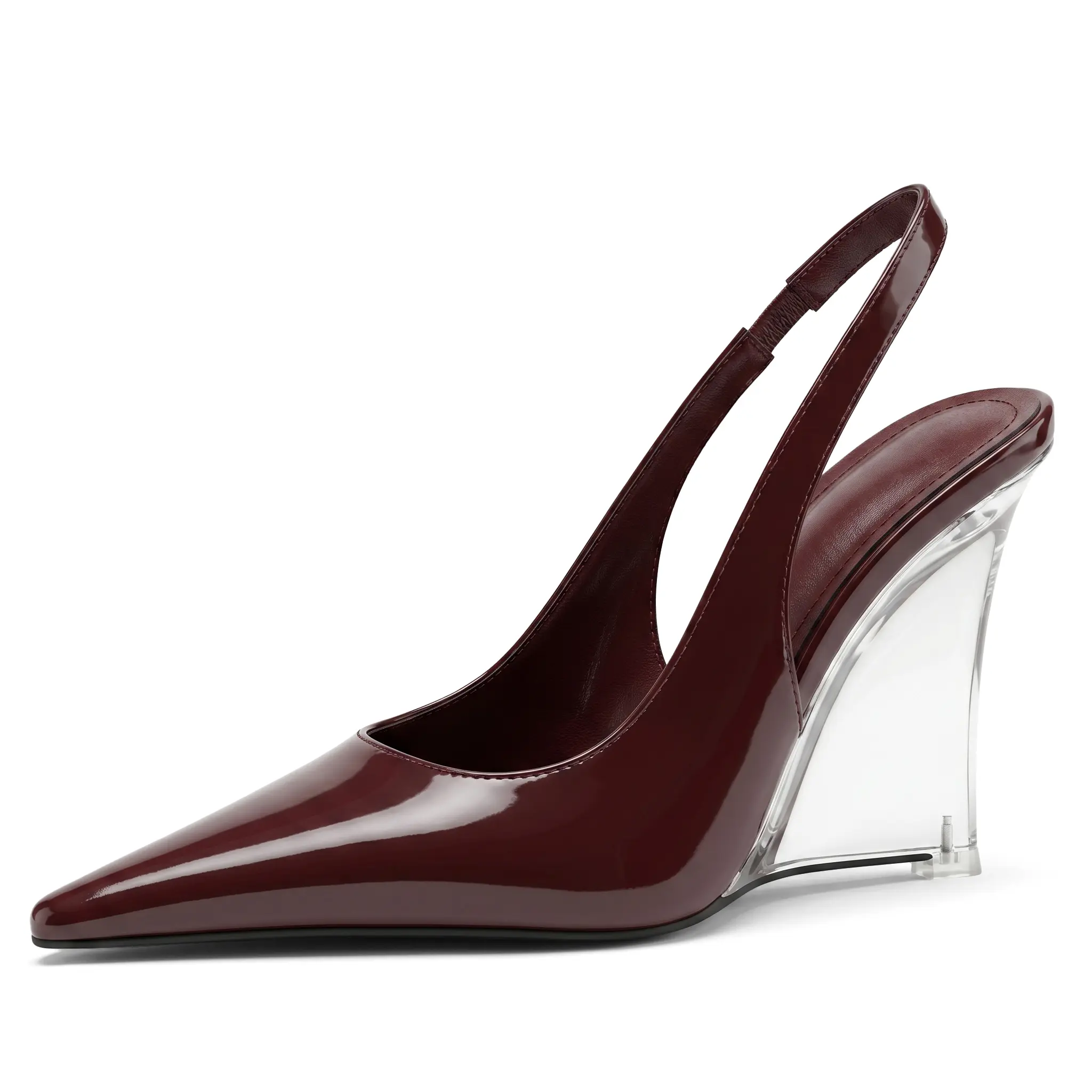AMINUGAL Women's Pointed Toe Wedge Heeled Sandals, Stylish Shoe for Casual & Dressy Occasions