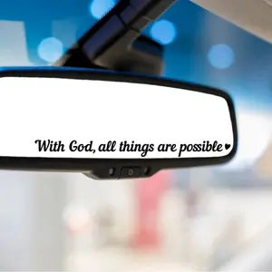 With god, all things are possible  - Motivational Car Sticker for Vehicle Decoration