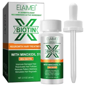 Elaimei 5% Minoxidil for Men - Hair & Beard Growth Serum, 2.11 oz Fast Absorption Treatment, Strengthen & Thicken Regrowth Solution, Hair Care Kit, TikTok Viral Hair Growth Drops