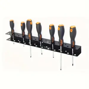 Metal Tool Rack Space-Saving Screwdriver Pliers Storage, Car Cleaning Brush Wall-Mounted Floating Shelf, Multi-Functional Garage Organizer, Construction Tool Organizer