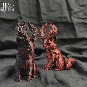 Gradient Fantasy Cat Model Decoration, Collectible Figure, Home Room Bookshelf Decor, Desktop Ornament, Artistic Sculpture