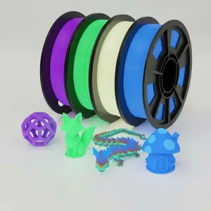 Glow in the Dark , Green, Blue, Purple and Rainbow, PLA Filament 1.75 mm,250g*4,3D Printer Filament Bundle