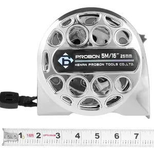 16 Ft Tape Measure, Stainless Steel Double Sided Scale Retractable Measuring Tape, Anti Fall Wear Resistant Metric Ruler, Hollow Design, Self Lock
