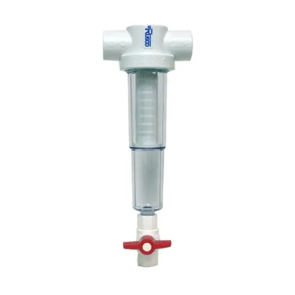 Rusco 1" Sediment Trapper with Flush Valve - Polyester or Stainless Steel