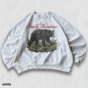 Retro Smoky Mountains Bear Sweatshirt, Vintage 90s Appalachian Wildlife Crewneck, Womenswear