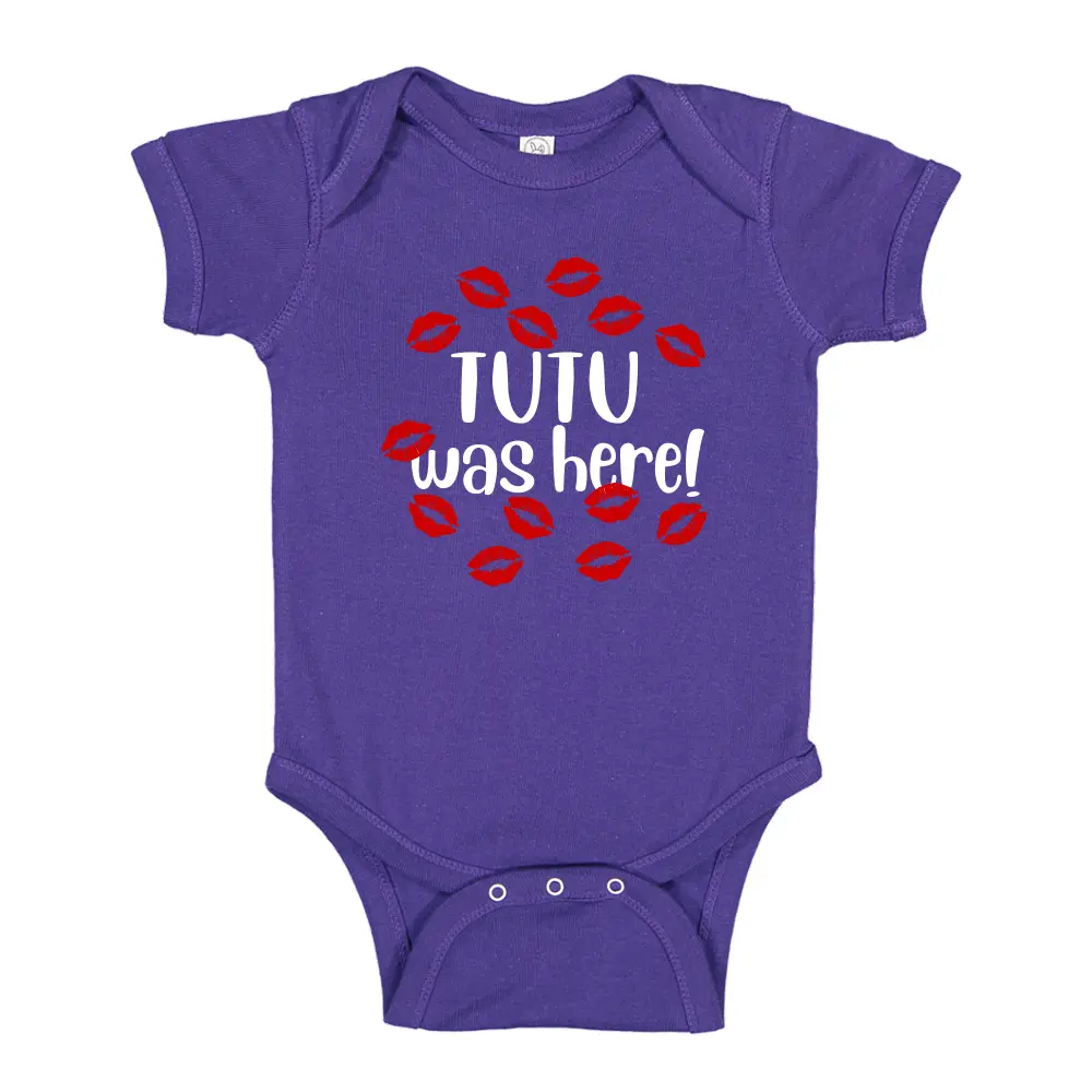 Tutu Was Here Baby Bodysuit One Piece or Toddler Shirt, Tutu Shirt, Tutu Gifts, Tutu Grandma Gift, Tutu Newborn Clothes, My Tutu Loves Me
