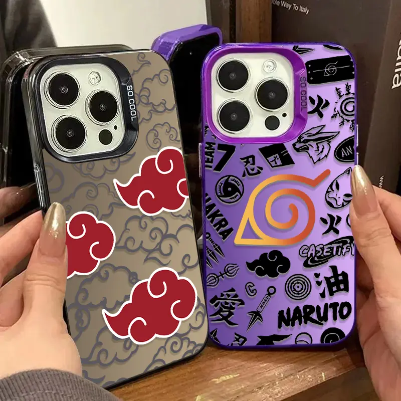 Anime Akatsukies Cloud Totem Phone Case For iPhone 17 16e 16 15 14 13 12 11 Pro Max Air Plus Anti Fall Matte Back Cover