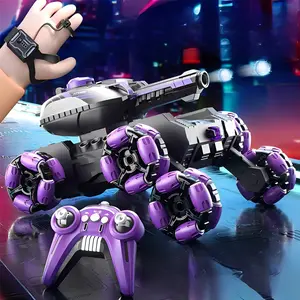 Remote Control Tank Stunt Car with Gesture Sensing, Dual Control, Climb and Crawl, Unisex Kids Toy, Includes Two Batteries