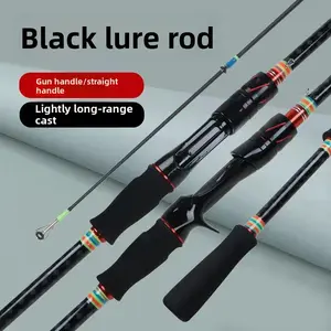 Luya rod mh tune ML tune M tune 2.4 meters fiberglass fishing rod 2.7 gun handle straight handle black plug fishing rod