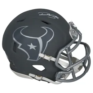Dalton Schultz Autographed Authentic Texans Slate Mini Speed Helmet Beckett