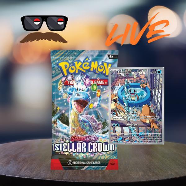 Stellar Crown Booster Pack Pokemon- Ripped Live - TikTok Shop