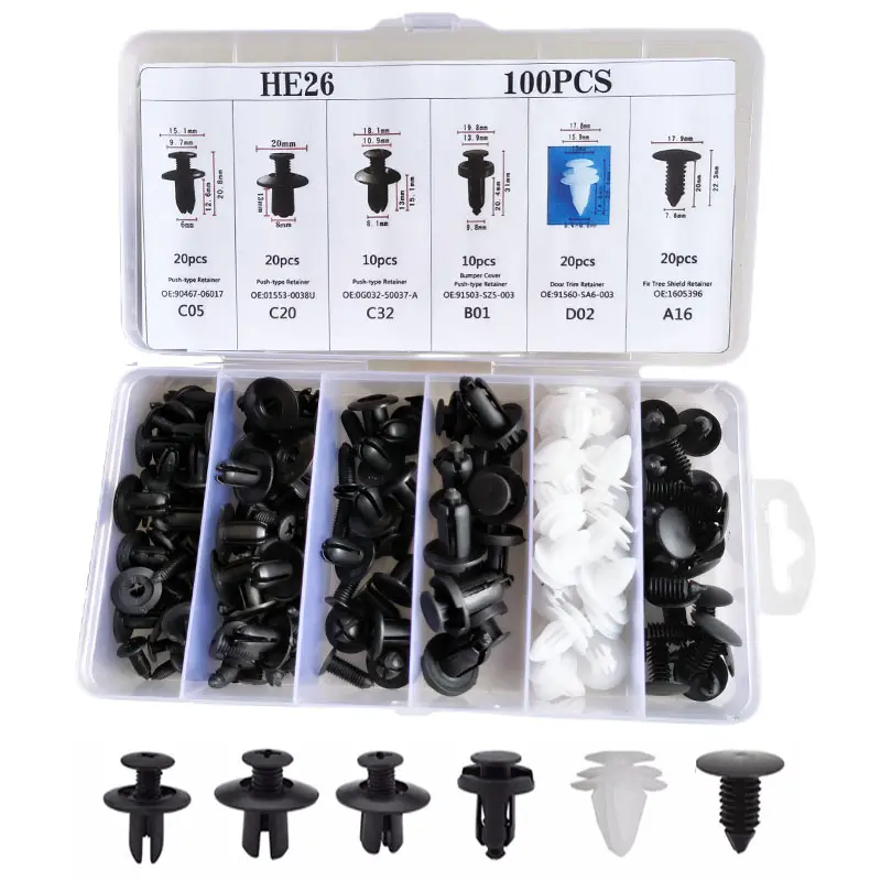 Automotive Rivet Plastic Impact-Resistant Fastener Fender Secure Connection 2025 Recommended Model Replacement