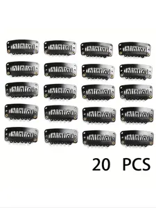 Casual Minimalist U-shaped Hair Clips, 20pcs/set Non-slip Hair Wigs Hair Clips, Versatile Trendy Hair Salon Tools for Fixing Hair Wigs, Flat Hair Clips