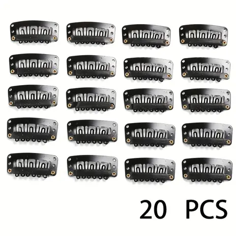 Casual Minimalist U-shaped Hair Clips, Fashion Hair Accessories, 20pcs/set Non-slip Hair Wigs Hair Clips, Versatile Trendy Hair Salon Tools for Fixing Hair Wigs, Flat Hair Clips, Anti Slip Clips, Hair Clips For Styling, Hair Style Accessory