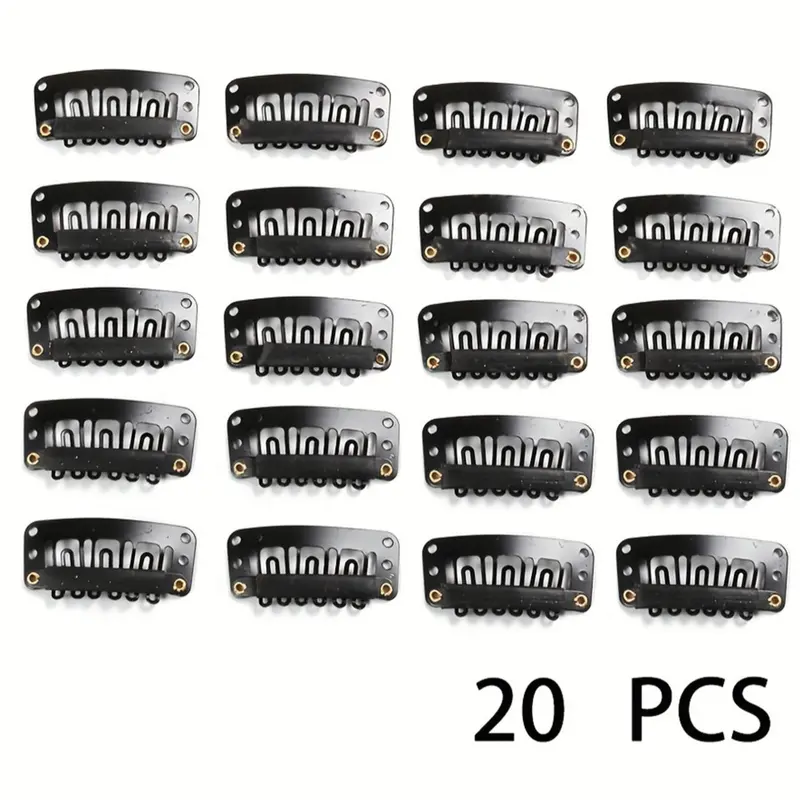 Casual Minimalist U-shaped Hair Clips, Fashion Hair Accessories, 20pcs/set Non-slip Hair Wigs Hair Clips, Versatile Trendy Hair Salon Tools for Fixing Hair Wigs, Flat Hair Clips, Anti Slip Clips, Hair Clips For Styling, Hair Style Accessory