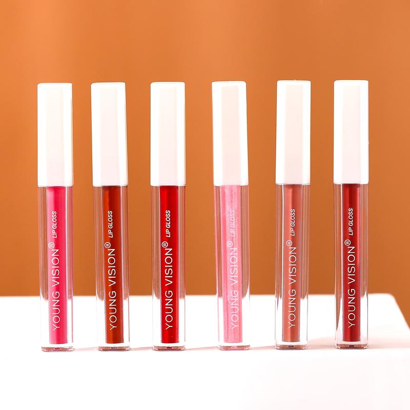 6 Color Lip Gloss Set, Mirror Finish Lip Gloss + Matte Velvet Lip Stain, Long-Lasting & Hydrating Makeup Kit for Women