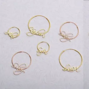 Custom Name Hoop Earrings