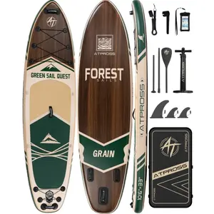 [Spring Glow Up] 10'6''x33'' Inflatable Stand Up Paddle Board, 400lbs Extra Wide Stand Up Paddleboard with Anti-Slip EVA Deck, Premium SUP Accessories Kit, Non-Slip Stable Deck Boat for Yoga Fishing Surf