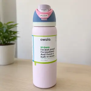 Owala FreeSip 32oz Insulated Stainless Steel Water Bottle - Light Pink