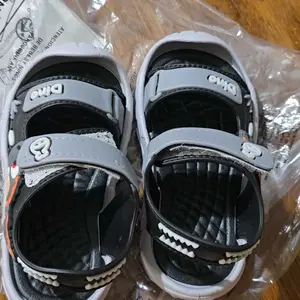 Boys' Summer New Soft Sole Velcro Sandals, Kids Outdoor Sports Casual Shoes, Minimalist Style PVC Beach Slippers