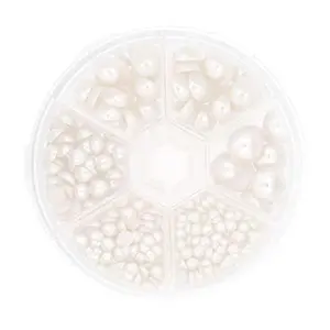 Mandala Crafts Flatback Pearls for Crafts Imitation Flat Back Pearl Gems Nail Pearls for Nails - Half Pearls for Crafts 605 PCs 4mm to 12mm