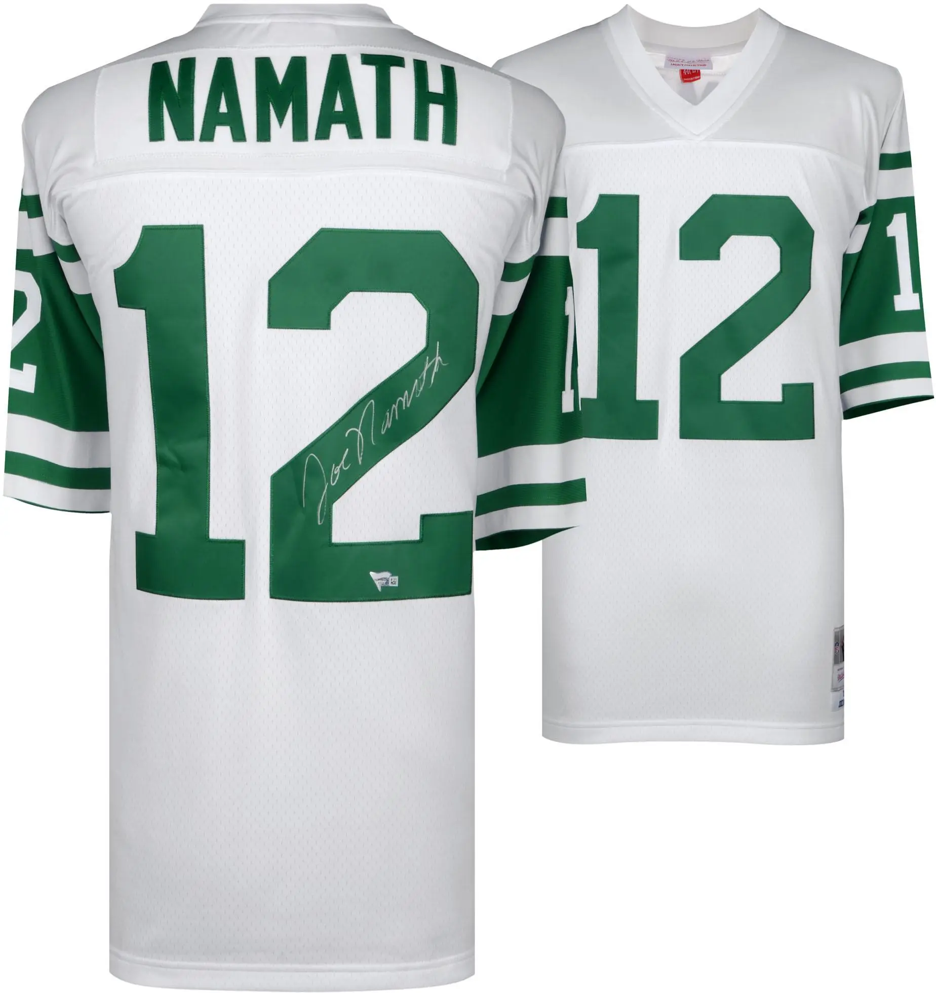 Joe Namath New York Jets Autographed White Mitchell & Ness Replica Jersey - Fanatics Authentic Certified