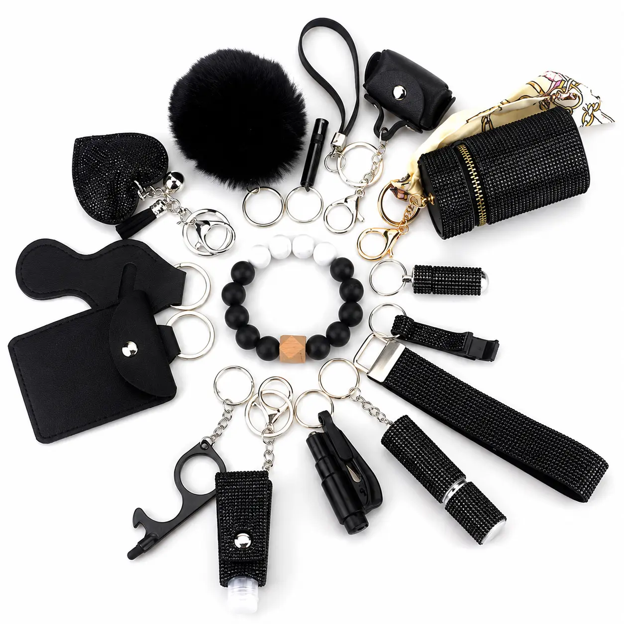 Personal Safety Alarm Keychain Set for Women | Emergency Self Defense Kit