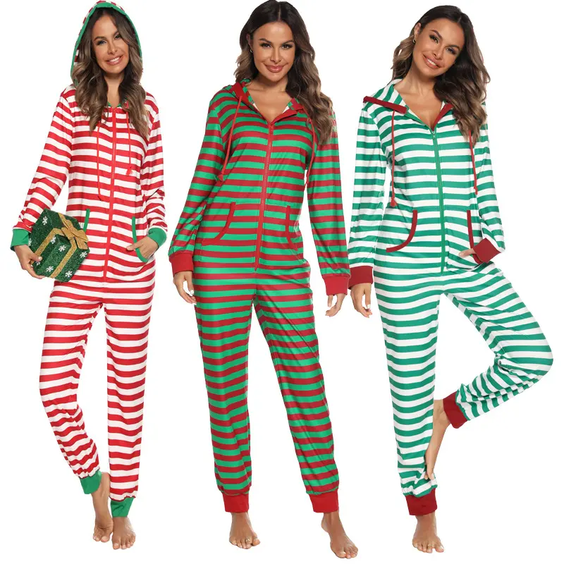 Christmas Couple Onesie Long Sleeve Pajama Set for Matching Holiday Sleepwear Cozy Comfortable Festive Design Perfect Gift for Couples Family Christmas Celebrations