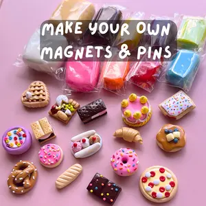 DIY Clay Magnets and Pins Making Kit- With Step By Step Video Workshop