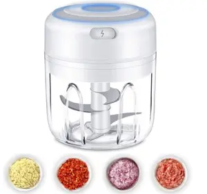 Electric Mini Garlic Chopper USB Rechargeable Food Grinder Crusher Onion Veggie
