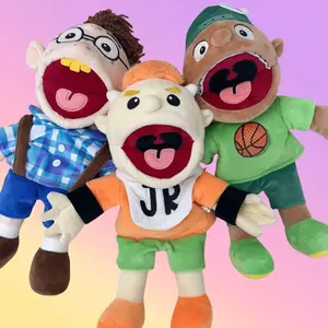 Jeffy Hand Puppet Full Body 19.69IN Stuffed Figurine Toy Soft Puppet Plush Muppet Toy Birthday Kids Gift Suitable for Role Play