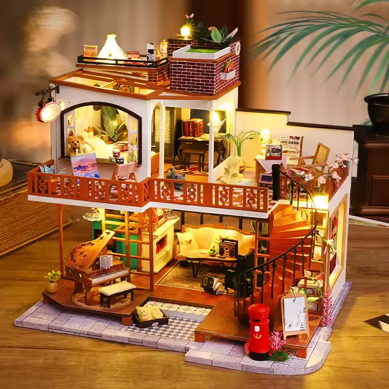 Cherish Time Miniature Dollhouse Kit by Wizardi F07M51-75-ES008-A