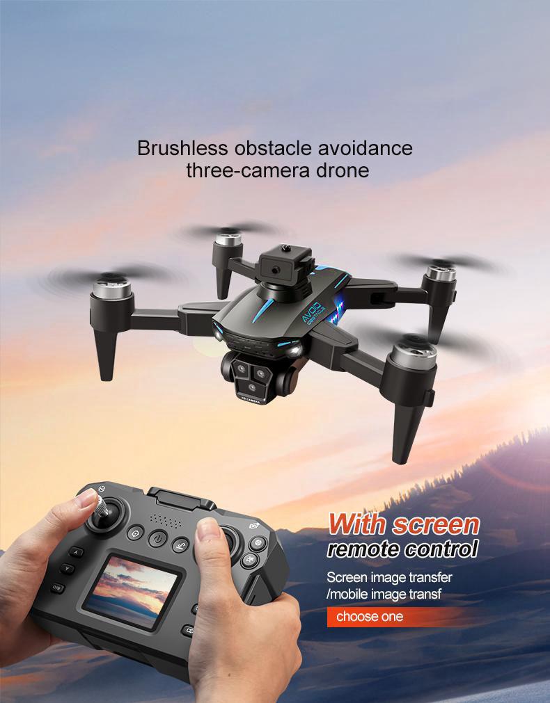 Drone with Camera, HD FPV Foldable Drone for Kids, Adults and Beginners, Brushless Motor RC Quadcopter with Stable Hover, Gesture Selfie, Waypoint Flight, 3D Flips, One Key Start, Includes 2 Batteries optical flow obstacle avoidance