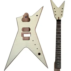 DIY Electric Guitar Kit Dimebag Stealth Style Mahogany Body Rosewood Fretboard