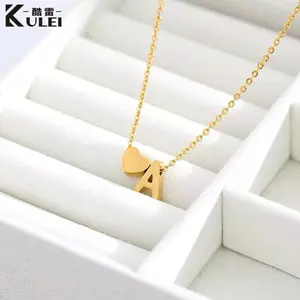 Turandoss Tiny Initial Necklaces for Women Golden Heart Letter A-Z Necklace Dainty Heart Name Necklace Personalized Initial Tag Pendant Birthday Gifts Anniversary Gifts Jewelry for Women Girls Mother's Day Gift