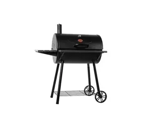 Char-Griller Super Pro Charcoal Grill 30-in W Black Barrel Charcoal Grill
