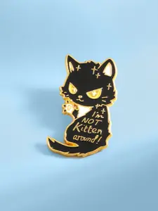 Cartoon Japanese Cat Creative Small Cat Brooch, Simple Unique Metal Student Badge Accessory, Stylish Animal Jewelry, Durable Metal Pins