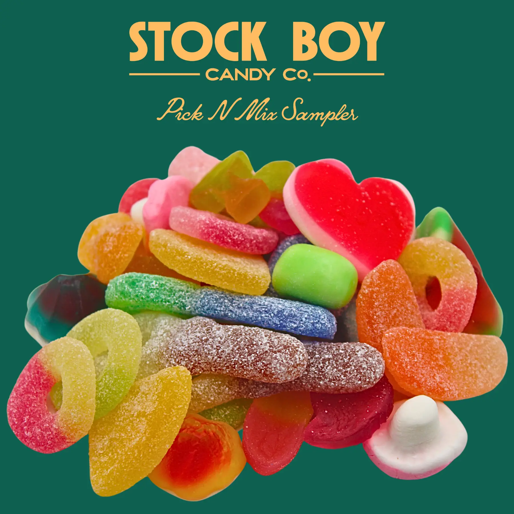 Stock Boy Pick N Mix Sampler w/ Tasting Menu- Swedish Candy - Sour Candy - European Sampler - 6oz Bag - Snack & Sweet