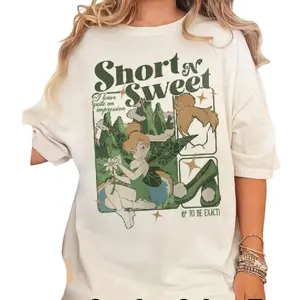 Retro Peterr Pan Tinkerr Bell Shirt, Short And Sweet Tinkerr Bell Tshirt, Tinkerr Bell Princess Shirt , Family Vacation Shirt UQFCS 4