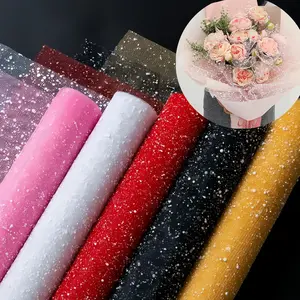 Rainbow Snowflake Lace Flower Packaging Cloth, Handmade Rose Wrapping Paper, Floral Arrangement Materials, Wholesale Gift Decoration Supplies, Gift Package