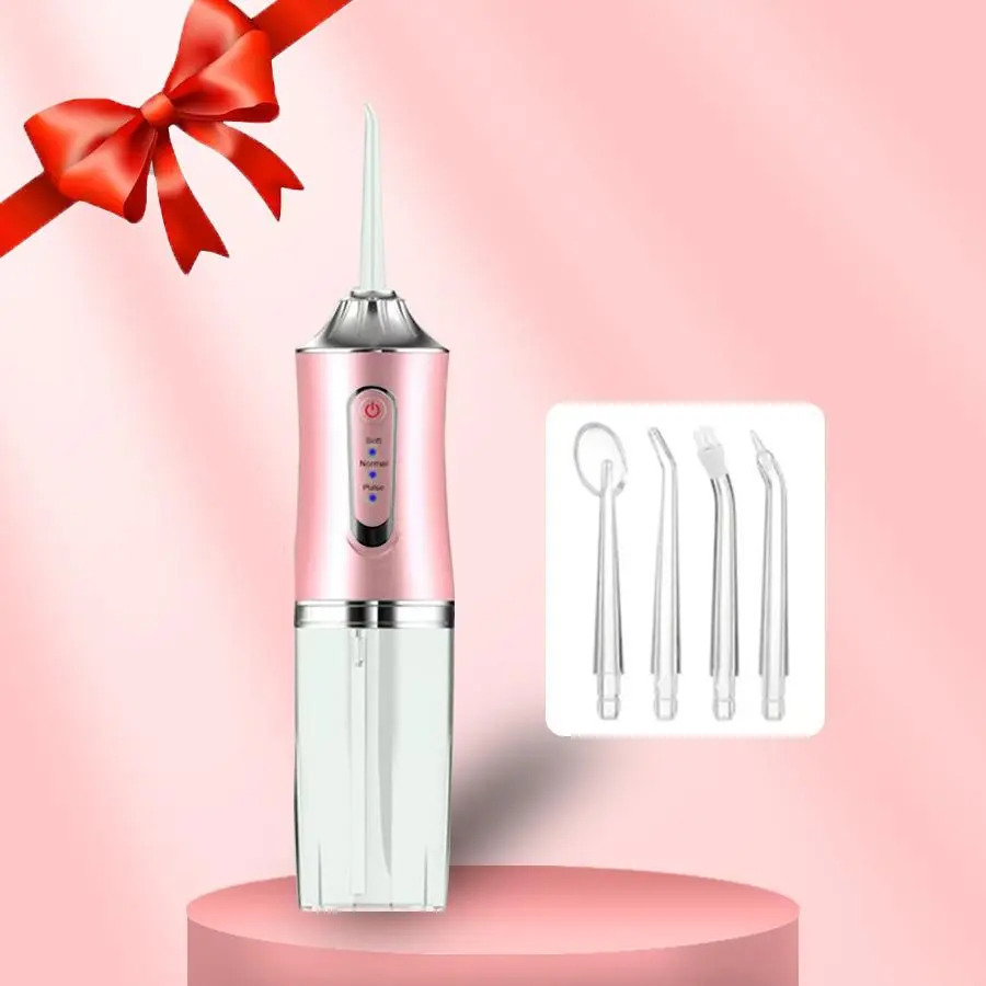 Electric Water Flosser, Portable Rechargeable Oral Irrigator with 4pcs Multifunctional Nozzle for Home & Travel, Personal Oral Care Appliance, Oral Hygiene Kit, Dental Water Flosser
