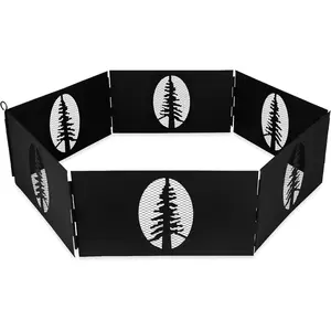 Heavy Duty Steel Campfire Fire Pit Ring - 27"" Wide with Hinged Construction - Portable Fire Pit Features Collapsible Design & is Easily Transportable - Includes Storage Bag - (51091)