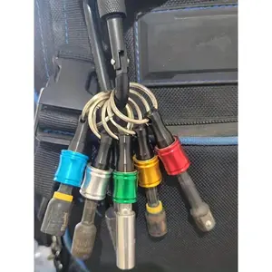 6pcs Casual Hex Shank Drill Bit Storage Rod Extension Rod Keychain, Simple Quick Change Drill Bit Electric Screwdriver Holder for Women & Men, Basic Metal Keychains for Daily Use