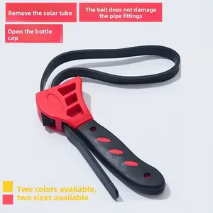 Multifunction Adjustable Belt Wrench Tool Heavy Duty Universal Rubber Strap Spanner for Oil Filter Removal Car Repair Bottle