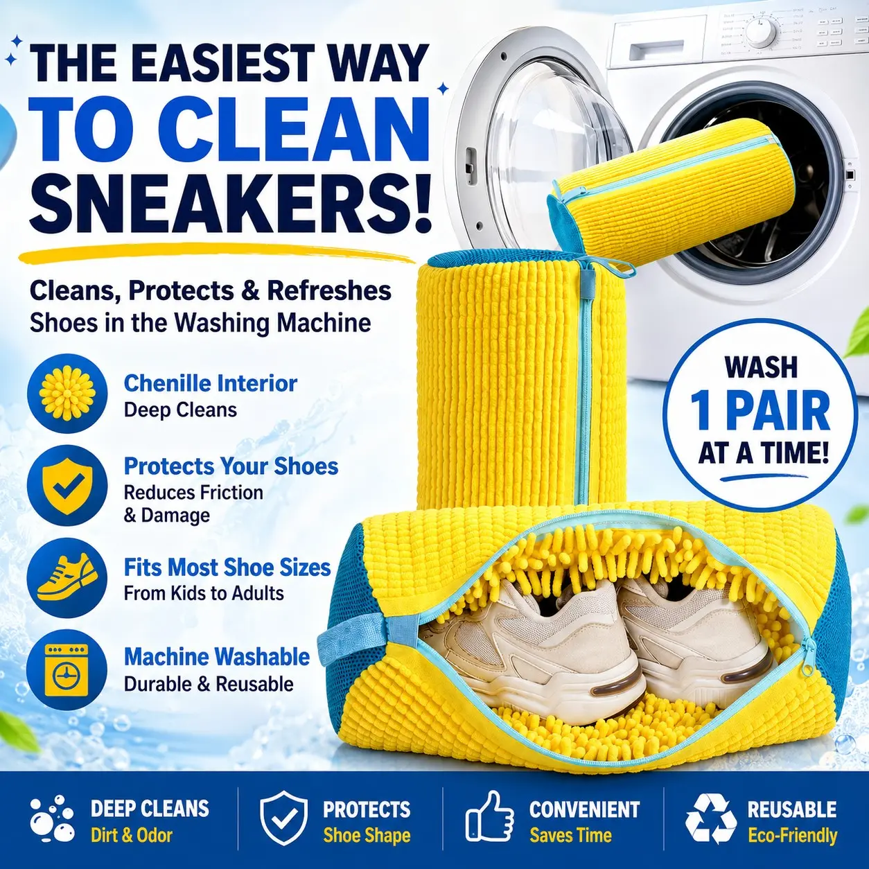 Washing Machine Shoe Bag, 1pc Durable Zipper Shoe Laundry Bag, Shoe Storage Bag, Shoes Washing Bag, Laundry Tools & Accessories, Wash Bags for Home Laundry Room